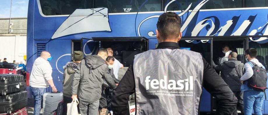 Brussels airport Fedasil resettlement